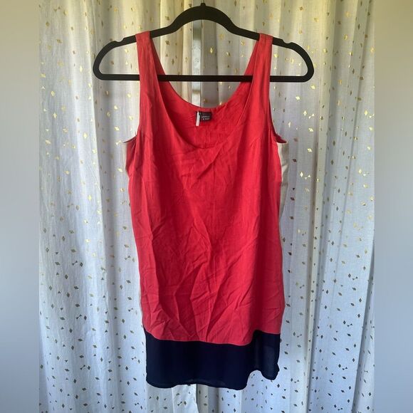 Urban Outfitters Sparkle & Fade Color Block Mix Media Slight Hi Low Mini Dress S - Picture 2 of 8